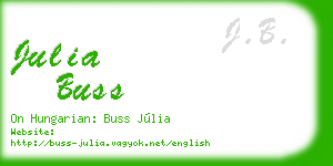 julia buss business card