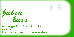 julia buss business card